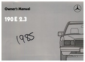 Mercedes-Benz 190 E2.3 1985 Owner's Manual