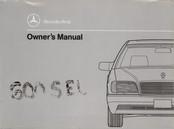 Mercedes-Benz 600 SEL 1993 Owner's Manual