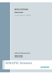 Siemens SIMATIC RF610M Function Manual