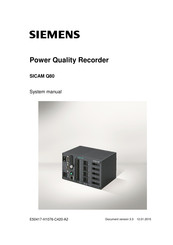 Siemens SICAM Q80 System Manual