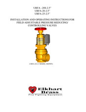 ELKHART BRASS URFA-20 Installation And Operating Instructions Manual