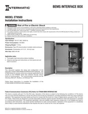 Intermatic ET9500 Installation Instructions Manual