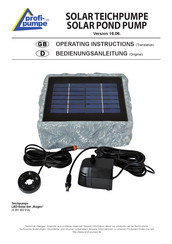 profi-pumpe Rugen Operating Instructions Manual