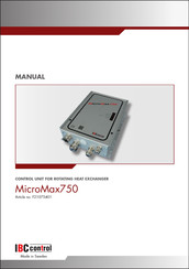 IBC control MicroMax750 Manual