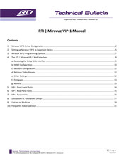 RTI Miravue VIP-1 Manual