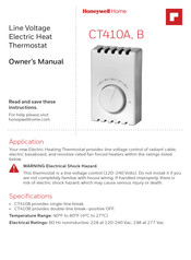Honeywell CT410A Owner's Manual