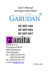 Garudan GF-207-x47 Series User's Manual And Spare Parts Book