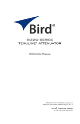 BIRD TENULINE 8320 Series Operation Manual