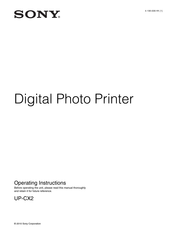 Sony UP-CX2 Operating Instructions Manual