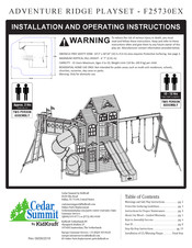 KidKraft Cedar Summit Adventure Ridge Playset Installation And Operating Instructions Manual