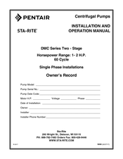 Pentair Sta-Rite DMC-2-200 Installation And Operation Manual