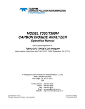 Teledyne T360M Operation Manual