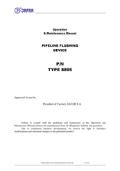 Jafar 8895 Operation & Maintenance Manual