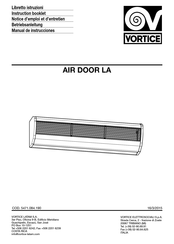 Vortice Air Door AD1200 Instruction Booklet