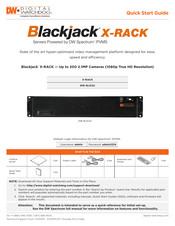 Digital Watchdog Blackjack X-Rack Quick Start Manual