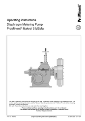 ProMinent M5Ma Operating Instructions Manual