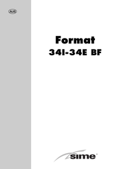 Sime FORMAT 34I BF Manual