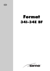 Sime FORMAT 34E BF Manual