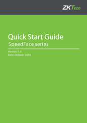 ZKTeco SpeedFace V5 Quick Start Manual