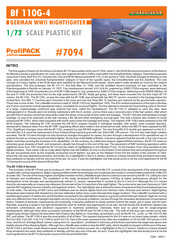 Eduard Bf 110G-4 ProfiPACK edition Assembly Manual