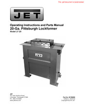 Jet LF-20 Operating Instructions And Parts Manual