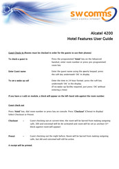 Alcatel EASY REFLEXES 4200 User Manual