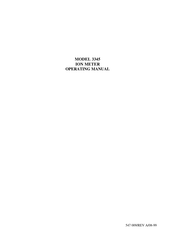 Jenway 3345 Operating Manual