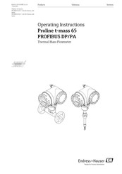 Endress+Hauser Proline t-mass 65 PROFIBUS DA Operating Instructions Manual