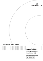 Baumuller BM4-O-IEI-01 Operating Instructions Manual