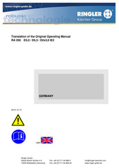 Ringler RA 240 D5.5 IE2 Operating Manual
