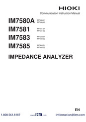 Hioki IM7585-02 Instruction Manual