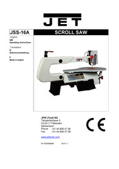 Jet JSS-16A Operating Instructions Manual