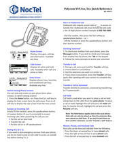 Polycom VVX 2 Series Quick Reference
