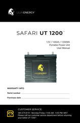 Lion Energy SAFARI UT 1200 User Manual