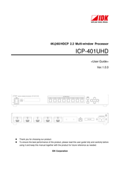 IDK ICP-401UHD User Manual