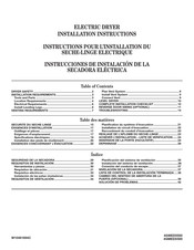 Whirlpool 4GWED5500 Installation Instructions Manual