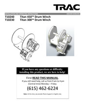 TRAC Titan 450 T10240 Installation And Operating Instructions Manual