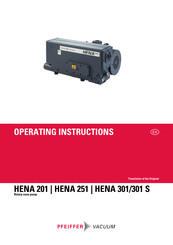 Pfeiffer Vacuum HENA 301 Operating Instructions Manual