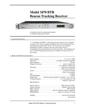 Beacon 3470 BTR Instruction Manual