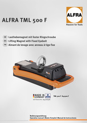 ALFRA TML 500 F Operation Manual