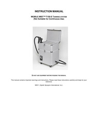 Apollo Sprayers MOBILE MIST T100-S Instruction Manual