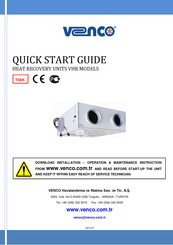 VENCO VHR 36 Quick Start Manual