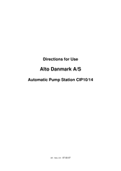 Nilfisk-ALTO CIP10/14 Directions For Use Manual