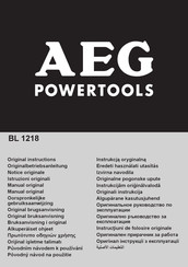 Aeg BL 1218 Original Instructions Manual