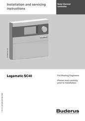 Buderus Logamatic SC40 Installation And Servicing Instructions