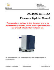 Varian CP-4900 Micro-GC Firmware Update Manual