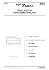 Spirax Sarco 600 Series Installation And Maintenance Instructions Manual