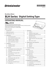 Oriental motor BLHM230K Series Operating Manual