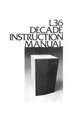 JBL Decade L36 Instruction Manual