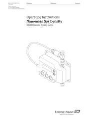 Endress+Hauser Nanomass Gas Density Operating Instructions Manual